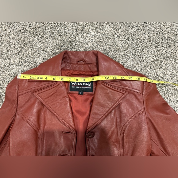Wilson's Leather red brown leather jacket, size women's small - Picture 12 of 16